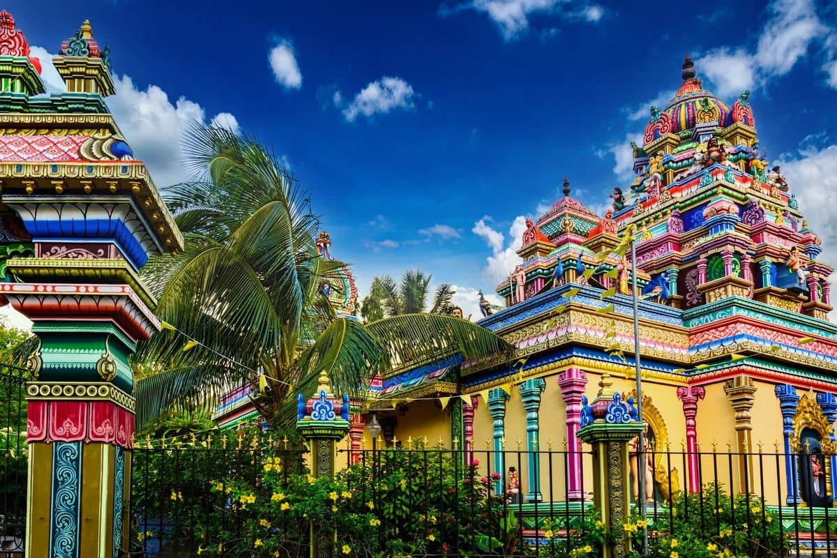 Colourful Hindu temple, Durban