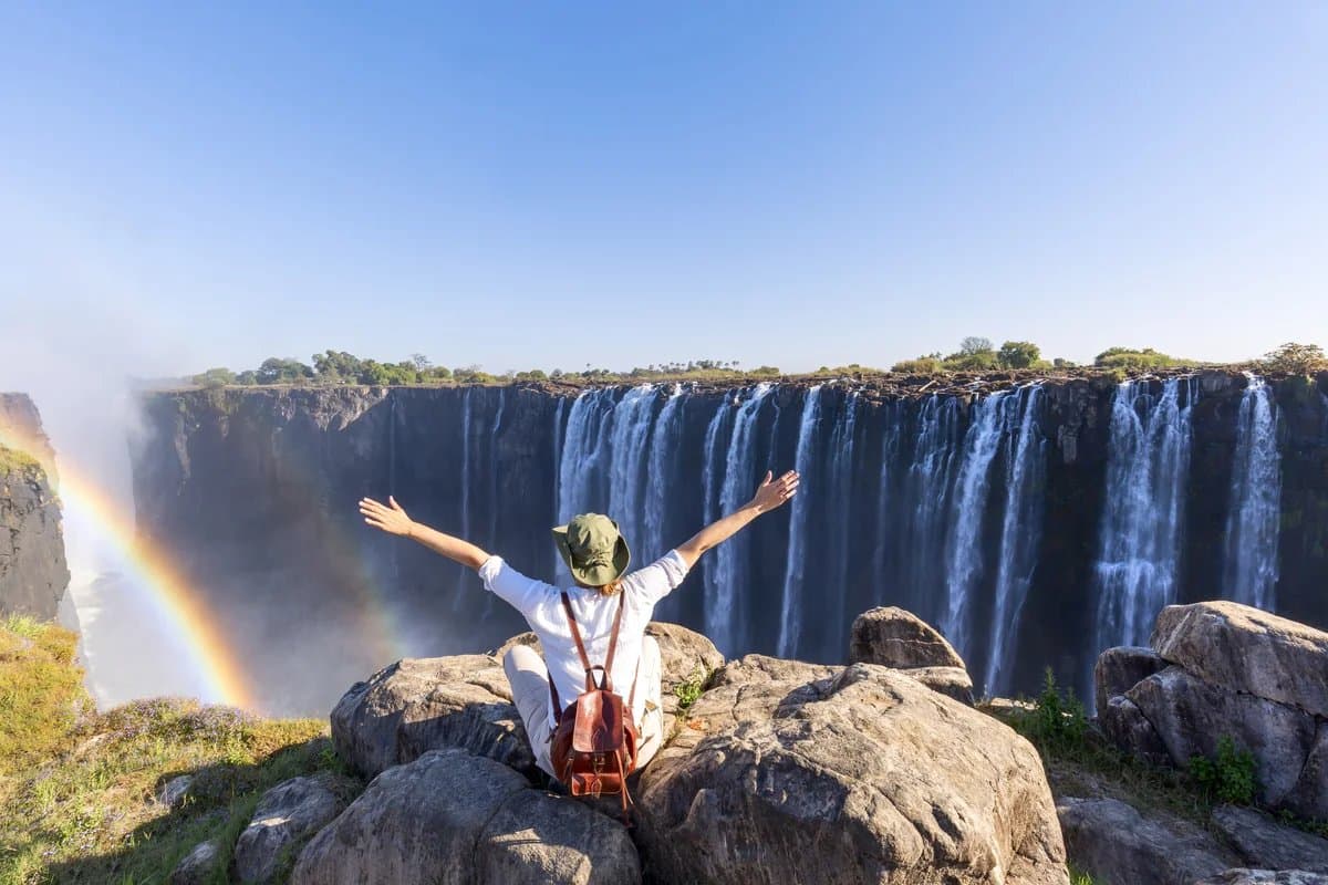 Rainbow over Victoria Falls