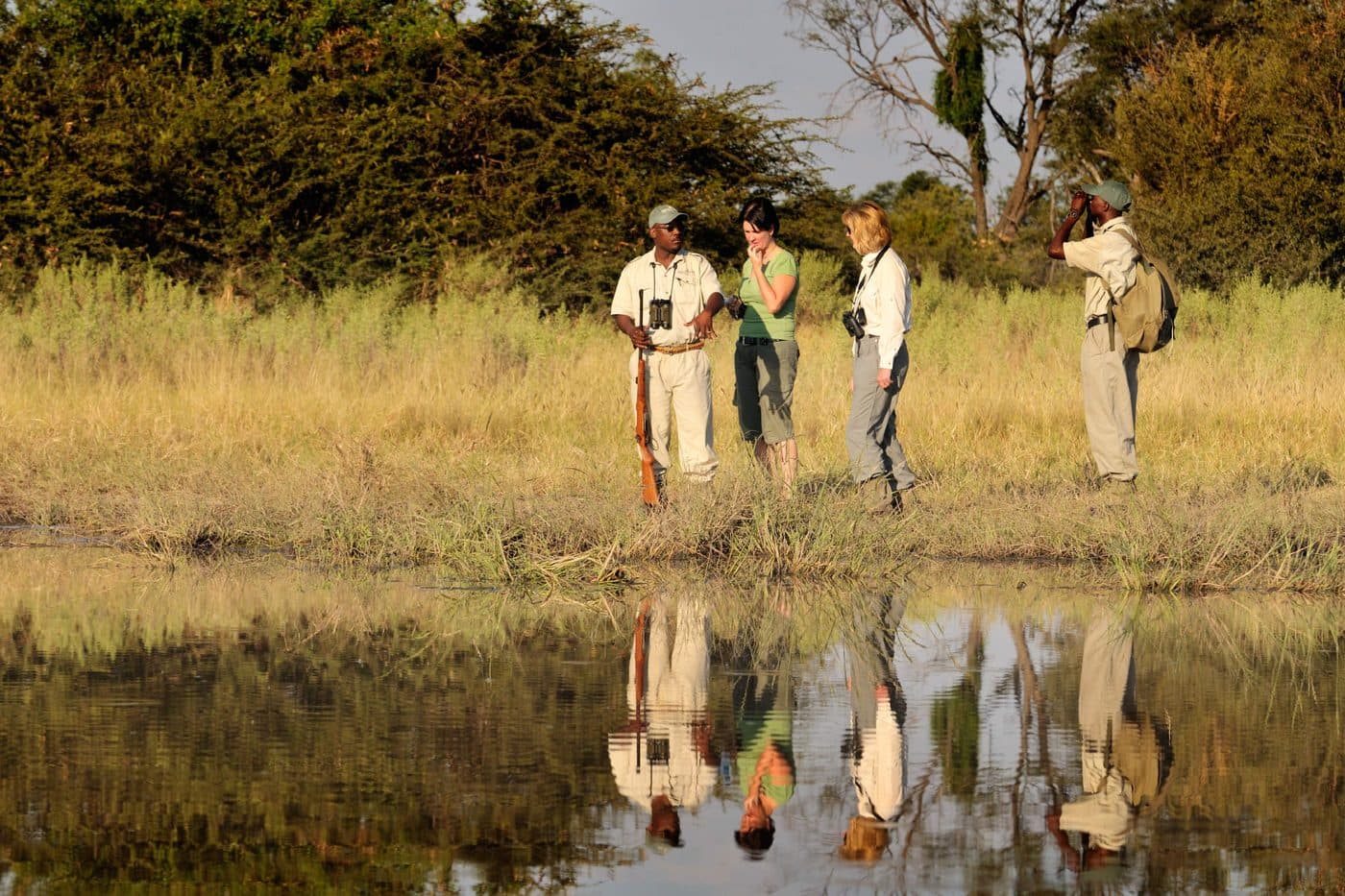 Walking safari with Bushmen trackers in the Okavango Delta, Botswana