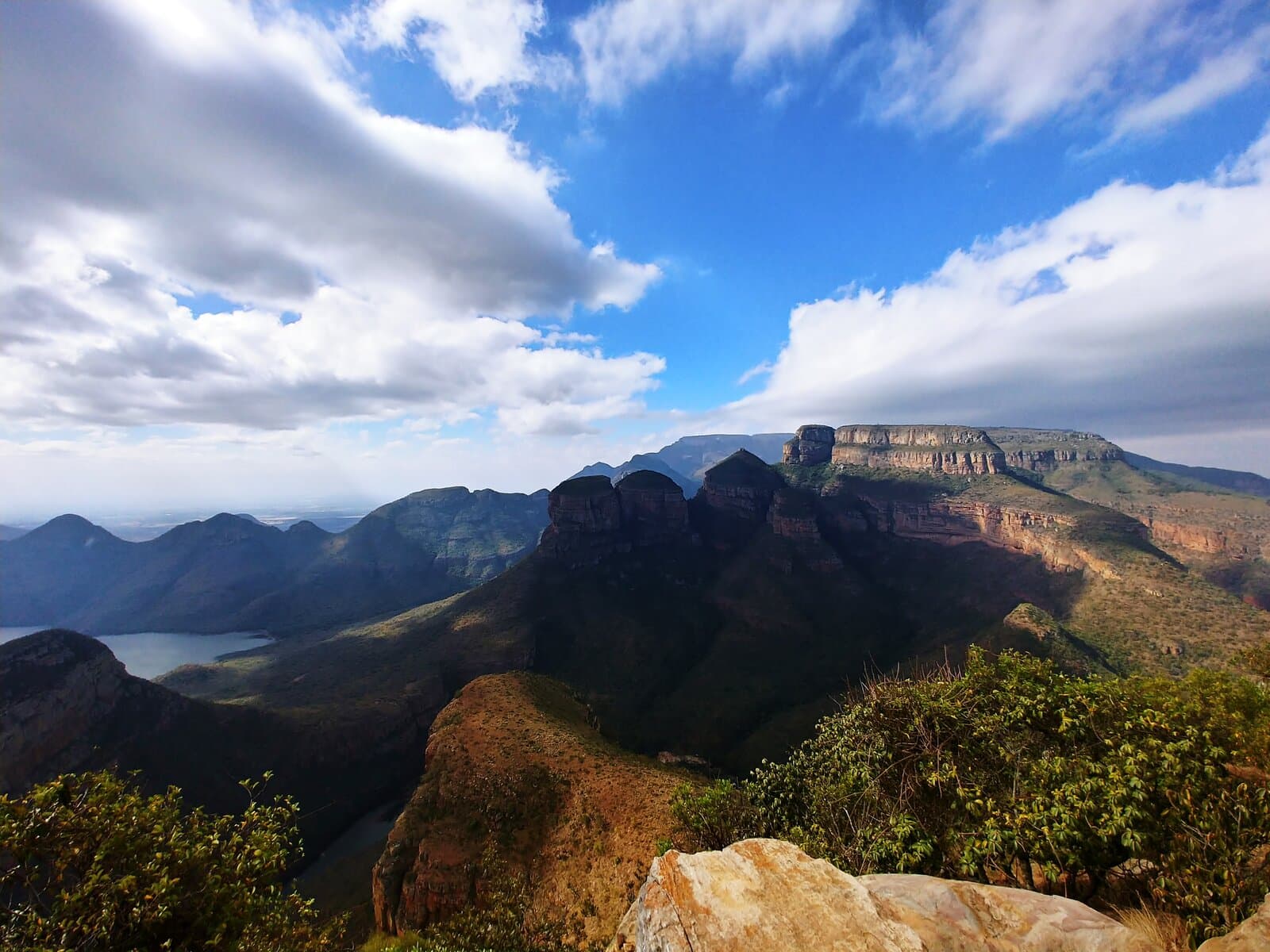 The Three Rondavels rising above the Blyde River Canyon on the Panorama Route