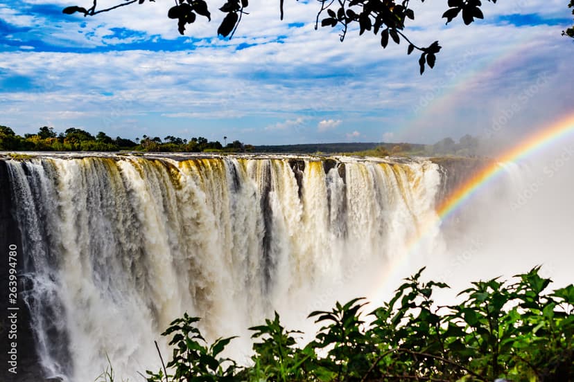 The mile-wide curtain of Victoria Falls, Zimbabwe