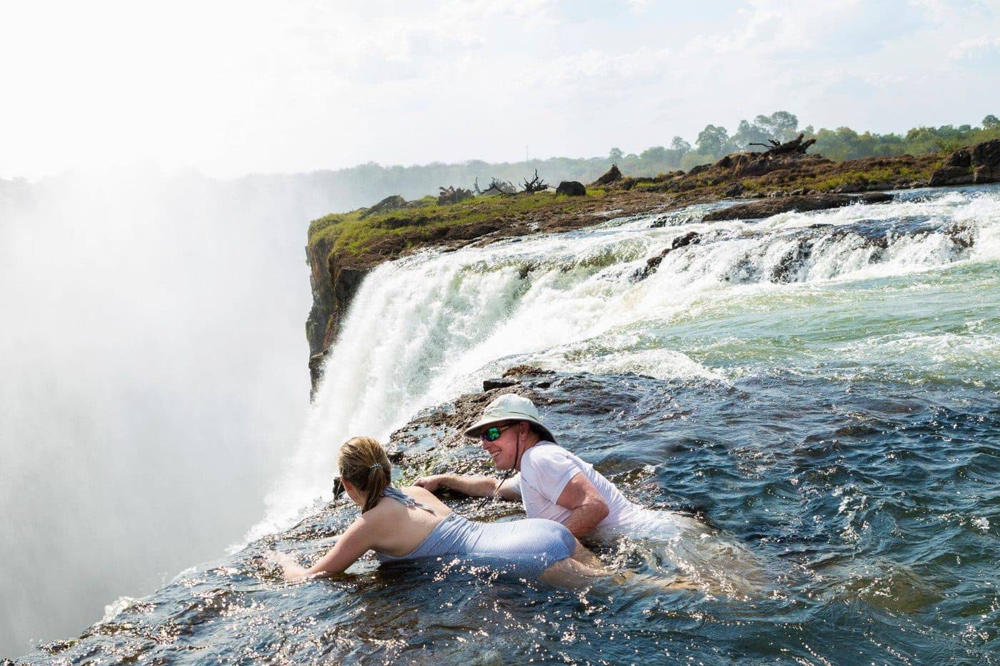Devil's Pool Swim at the Edge in Victoria Falls, Zimbabwe