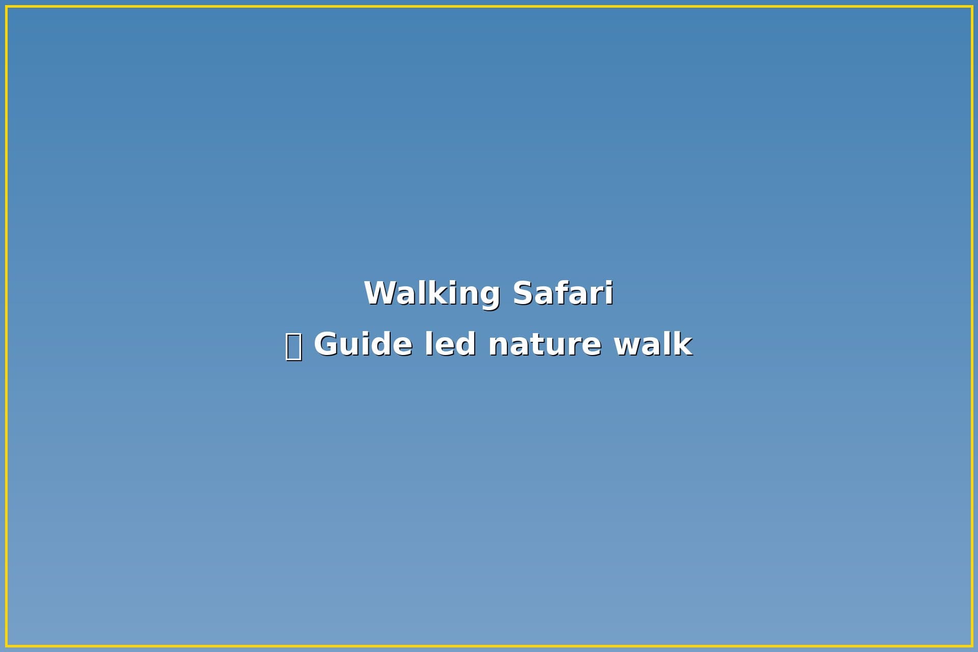 Kruger Walking Safari — 3 Hours on Foot — Kruger