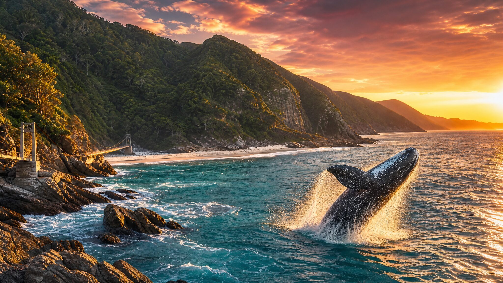 Garden Route destination hero image with safari wildlife