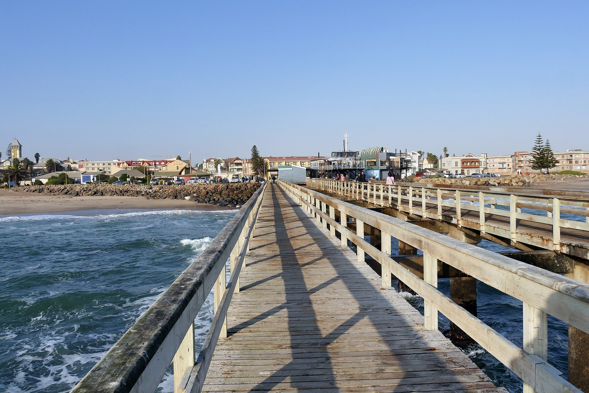Swakopmund's German colonial seafront town and jetty — Namibia