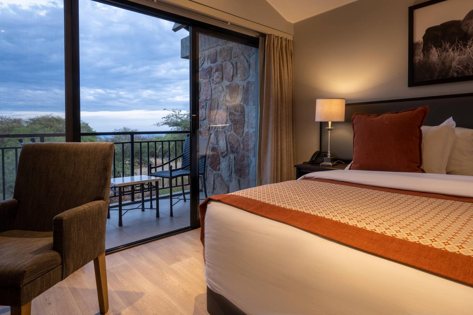 Room interior at Akagera Game Lodge in Akagera National Park