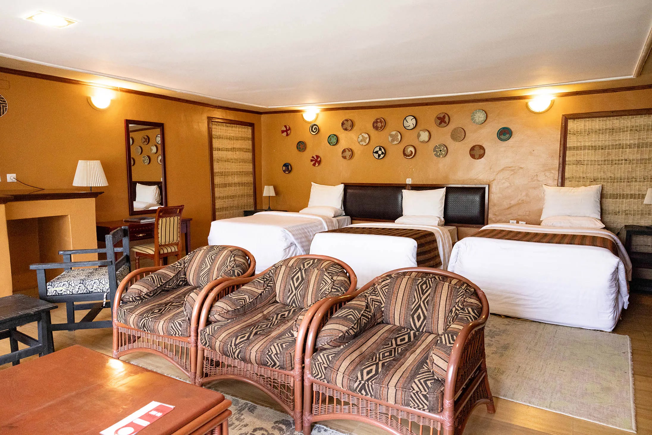 Guest room interior at Mountain Gorilla View Lodge