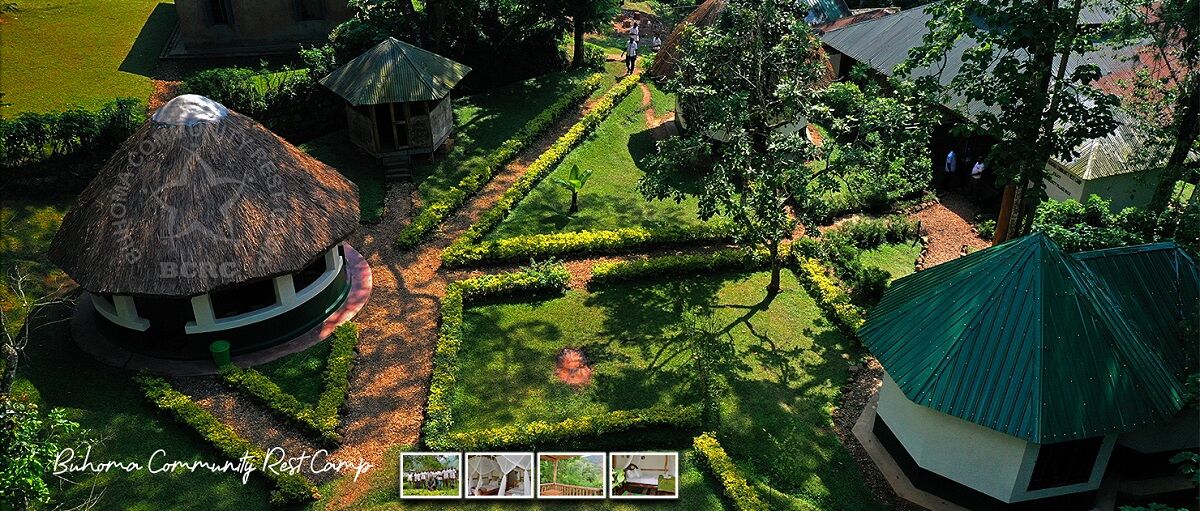Buhoma Community Rest Camp aerial view near the Bwindi park gate