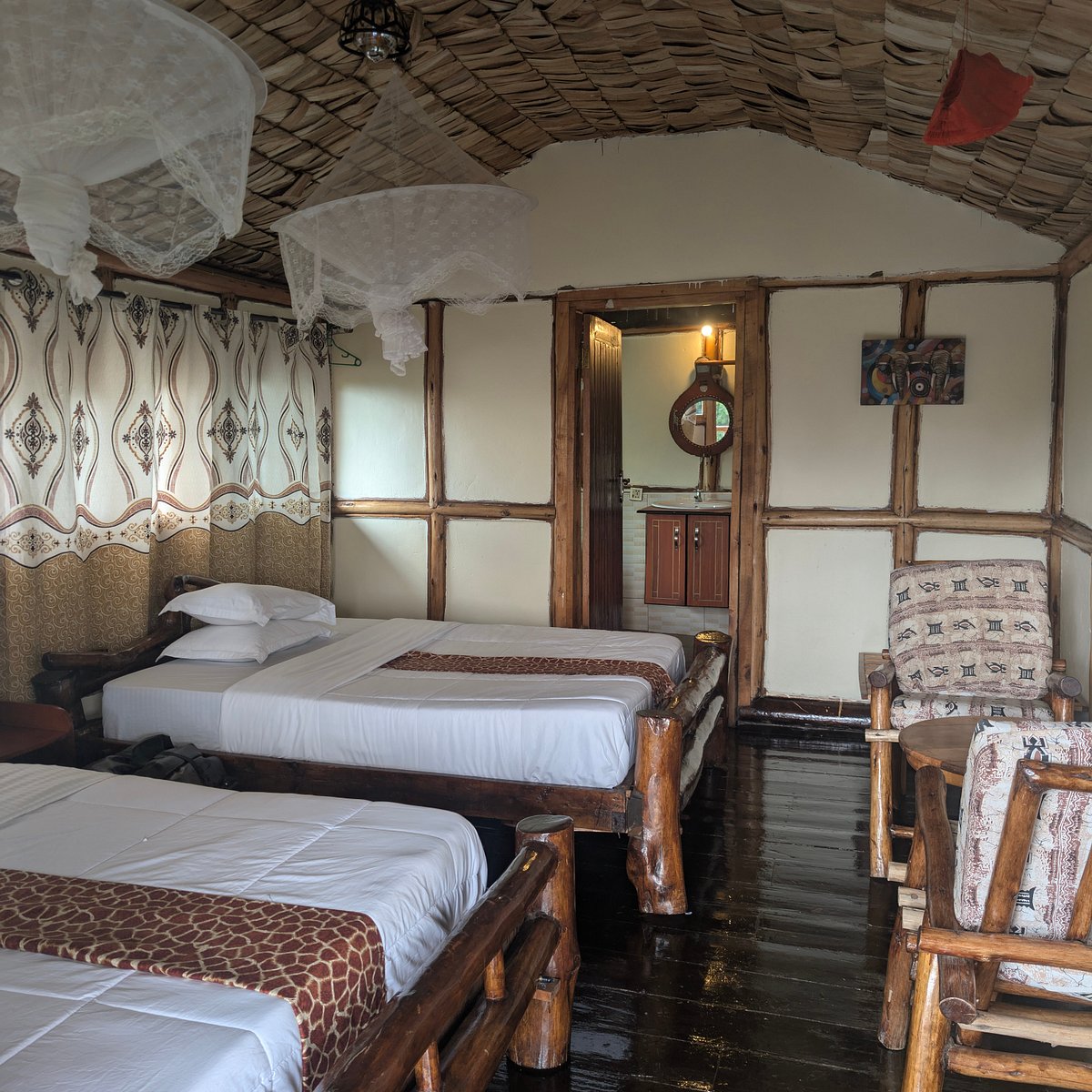 Gorilla Mist Camp cottages overlooking the Bwindi forest