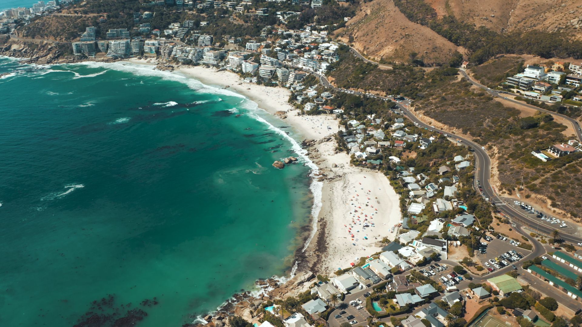 The sheltered white-sand coves of Clifton beach on the Atlantic seaboard