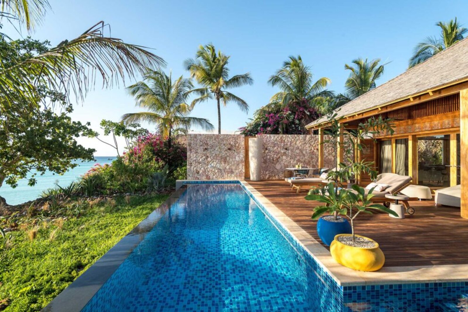 Private villa with plunge pool overlooking Zanzibar beach