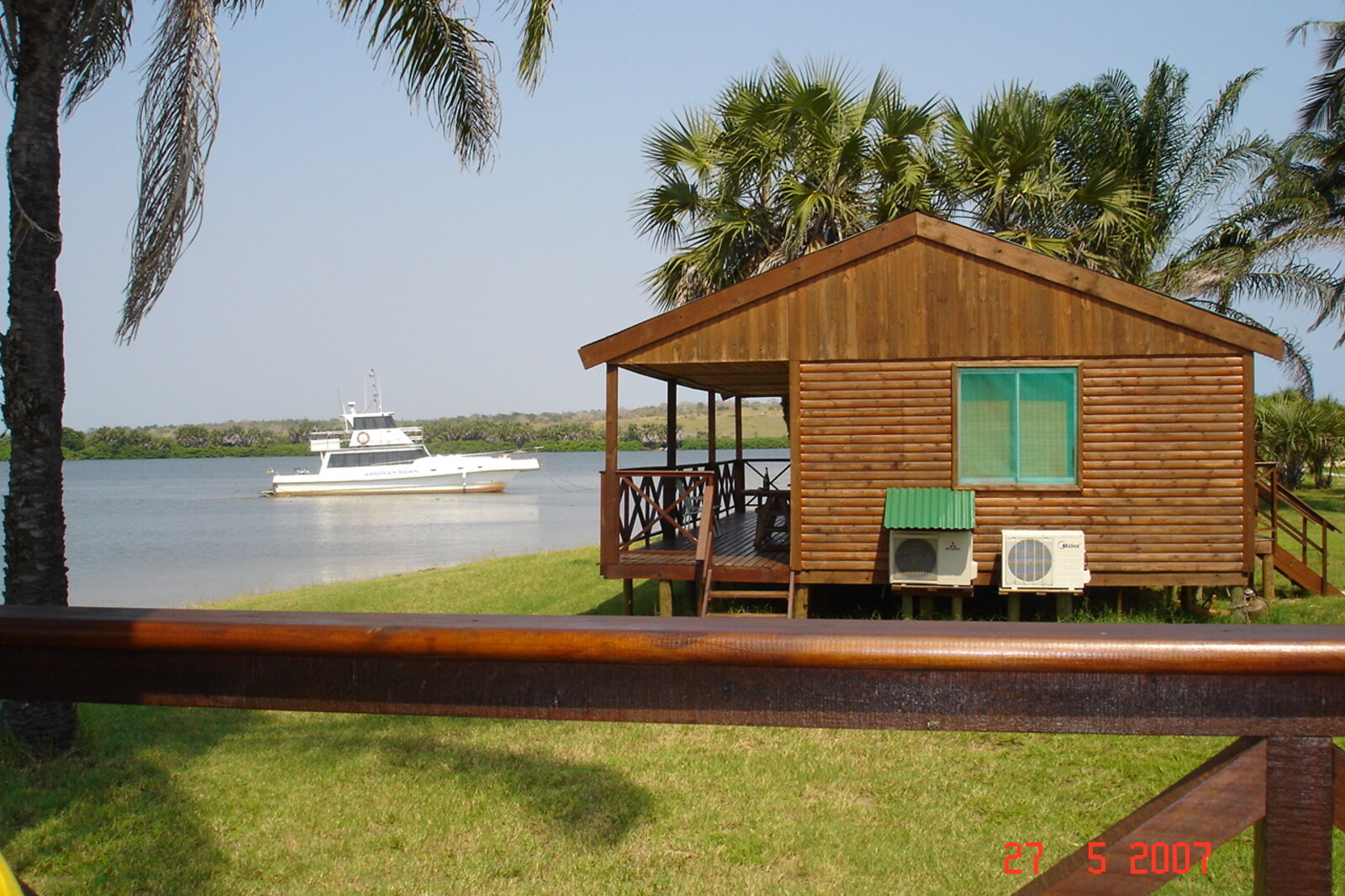The mouth of the Kwanza River meeting the Atlantic