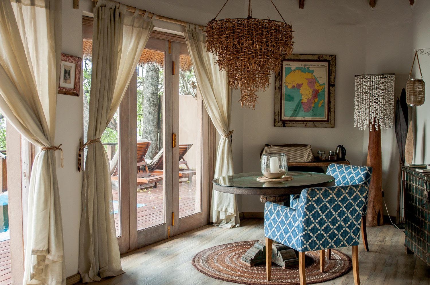 A private honeymoon house on the Zambezi river near Victoria Falls