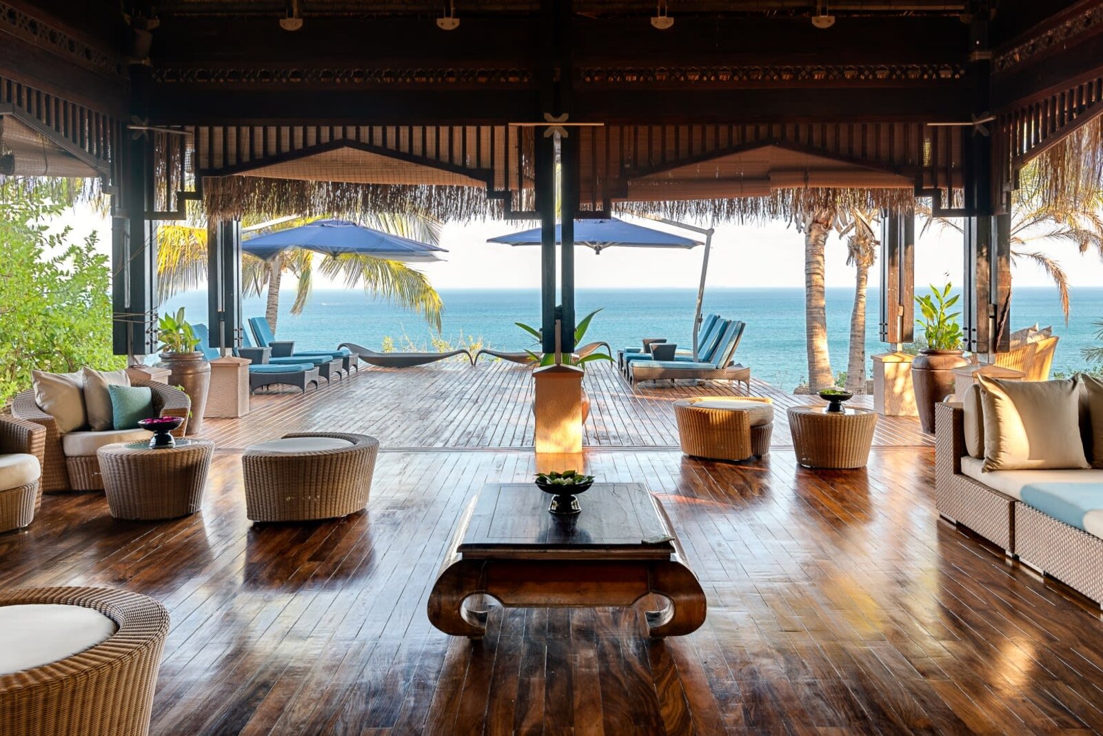 The Anantara Spa lounge at Anantara Bazaruto Island Resort, Mozambique