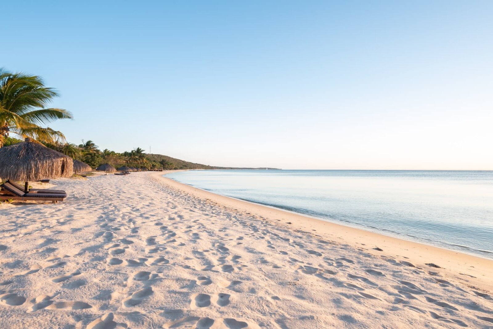 The pale-sand beach and turquoise water of Bazaruto Island, Mozambique