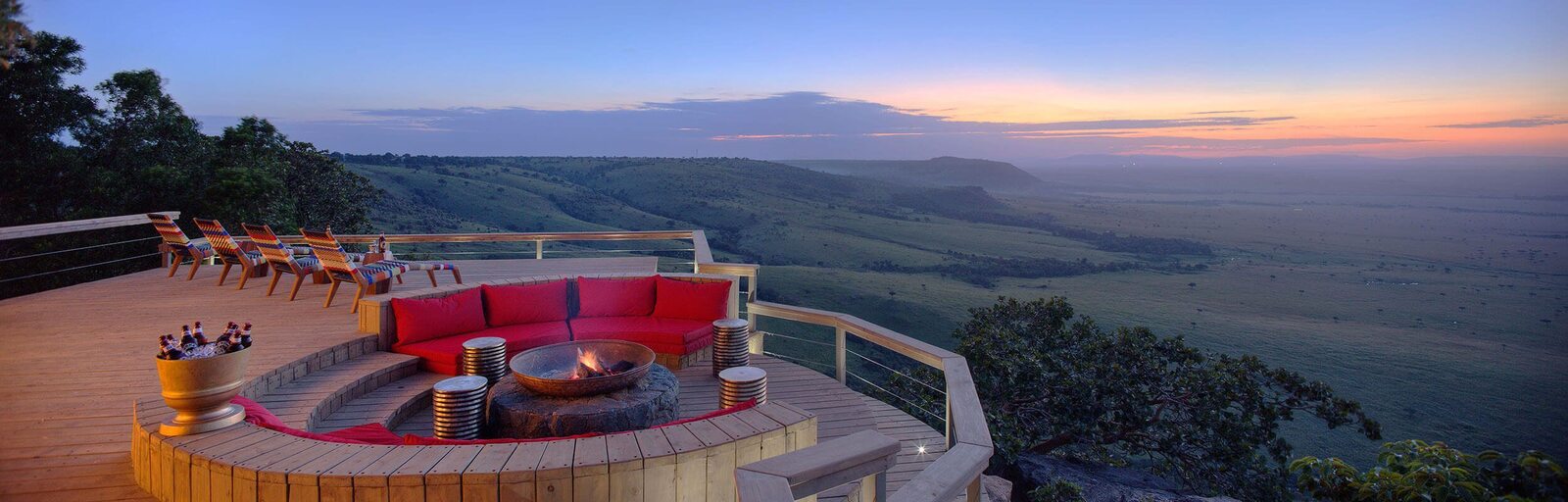 Angama Mara hot air balloon safari launch from escarpment Masai Mara