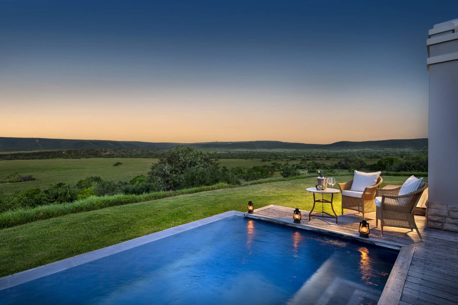 An elegant bedroom interior at Shamwari Long Lee Manor
