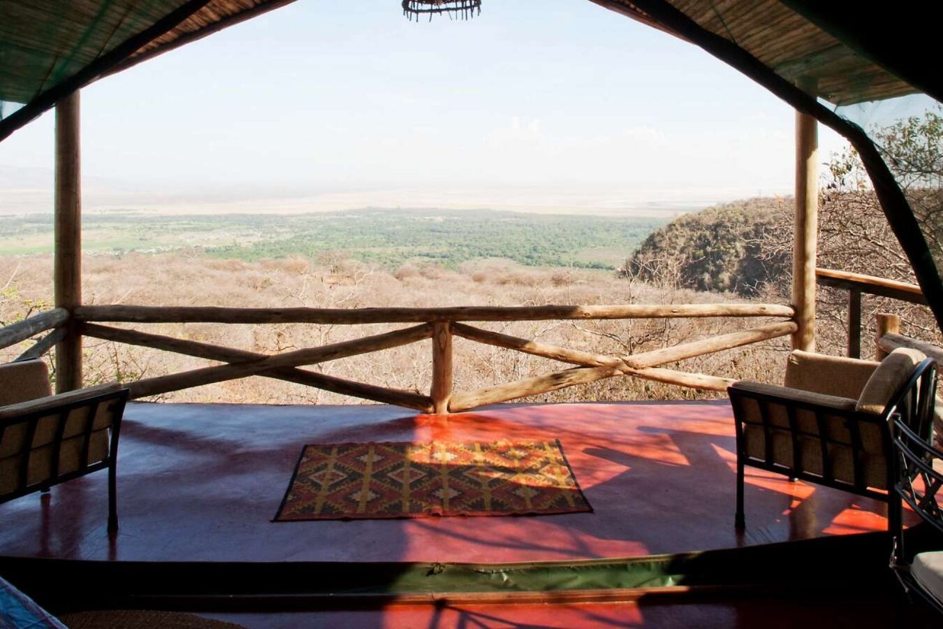 Kirurumu Manyara Lodge view from a tented room over the Rift Valley