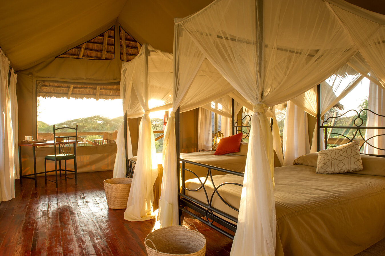 Lake Burunge Tented Camp grounds in the Tarangire elephant corridor