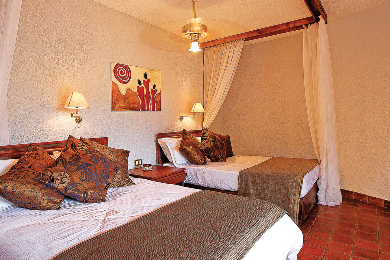 Tarangire Sopa Lodge room interior with African-inspired decor