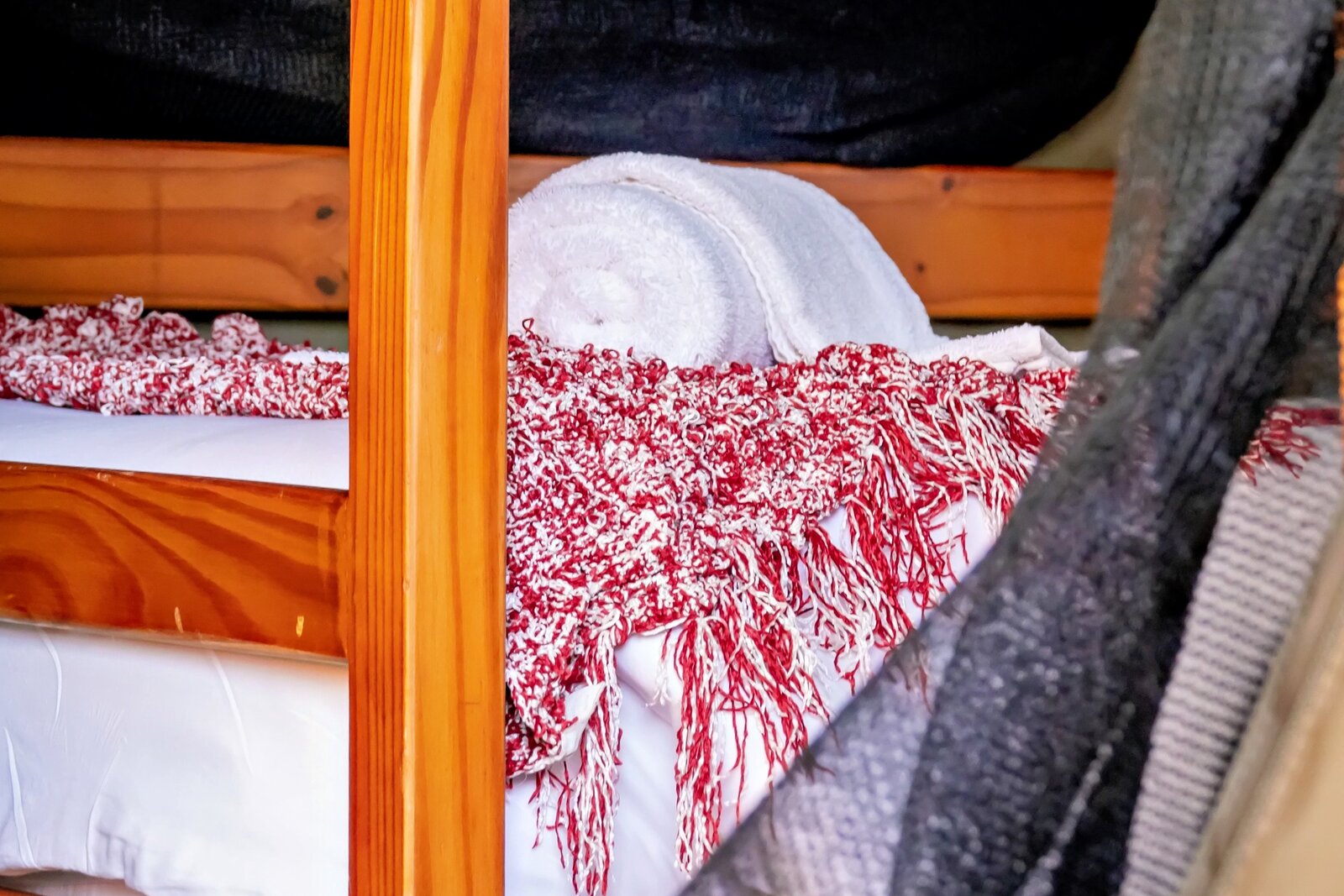 Bunk-bed dormitory room at Shoestrings Backpackers in Victoria Falls town