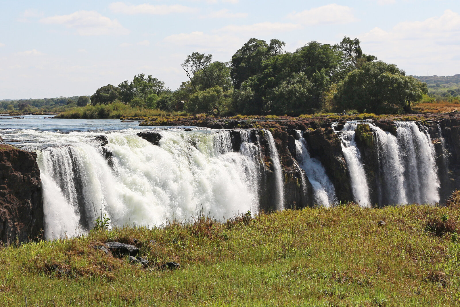 Victoria Falls in full flow on the Zambezi River, Zimbabwe