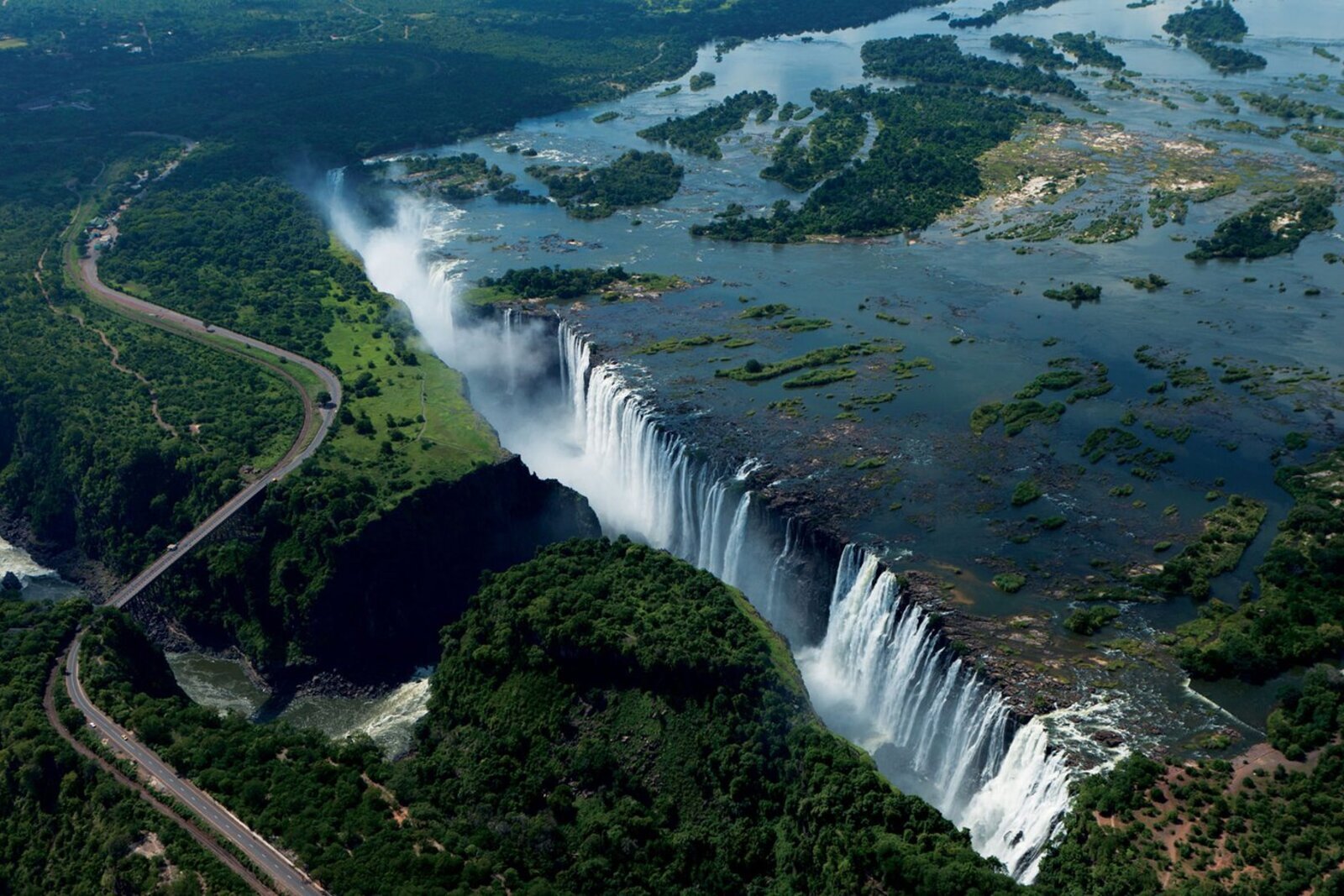Victoria Falls thundering into the gorge on the Victoria Falls and Chobe Safari