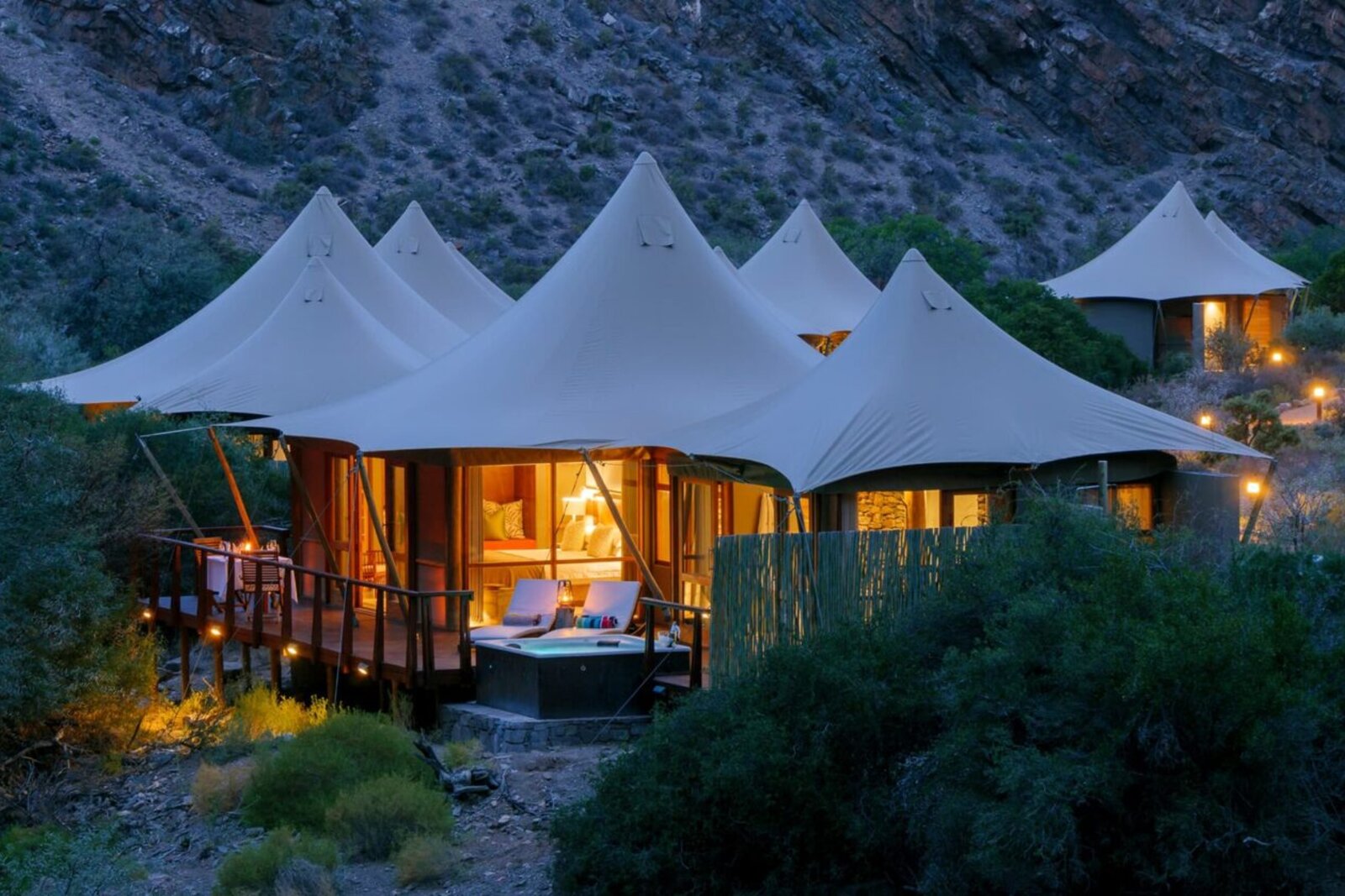 Tented lodge on a Western Cape reserve
