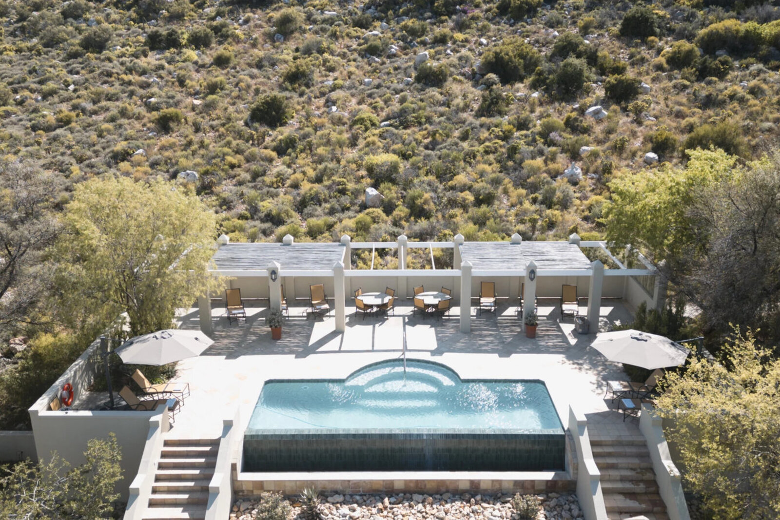 Lodge pool at a Karoo game reserve