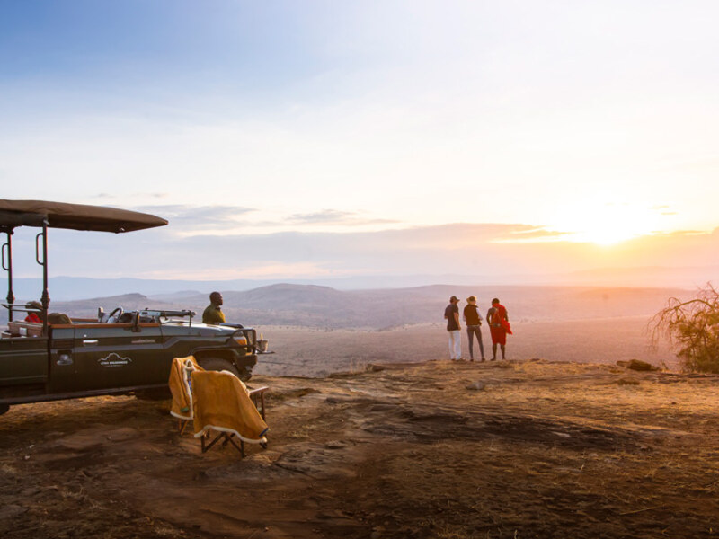 Open savanna vista at Lewa Wildlife Conservancy during a horseback safari ride