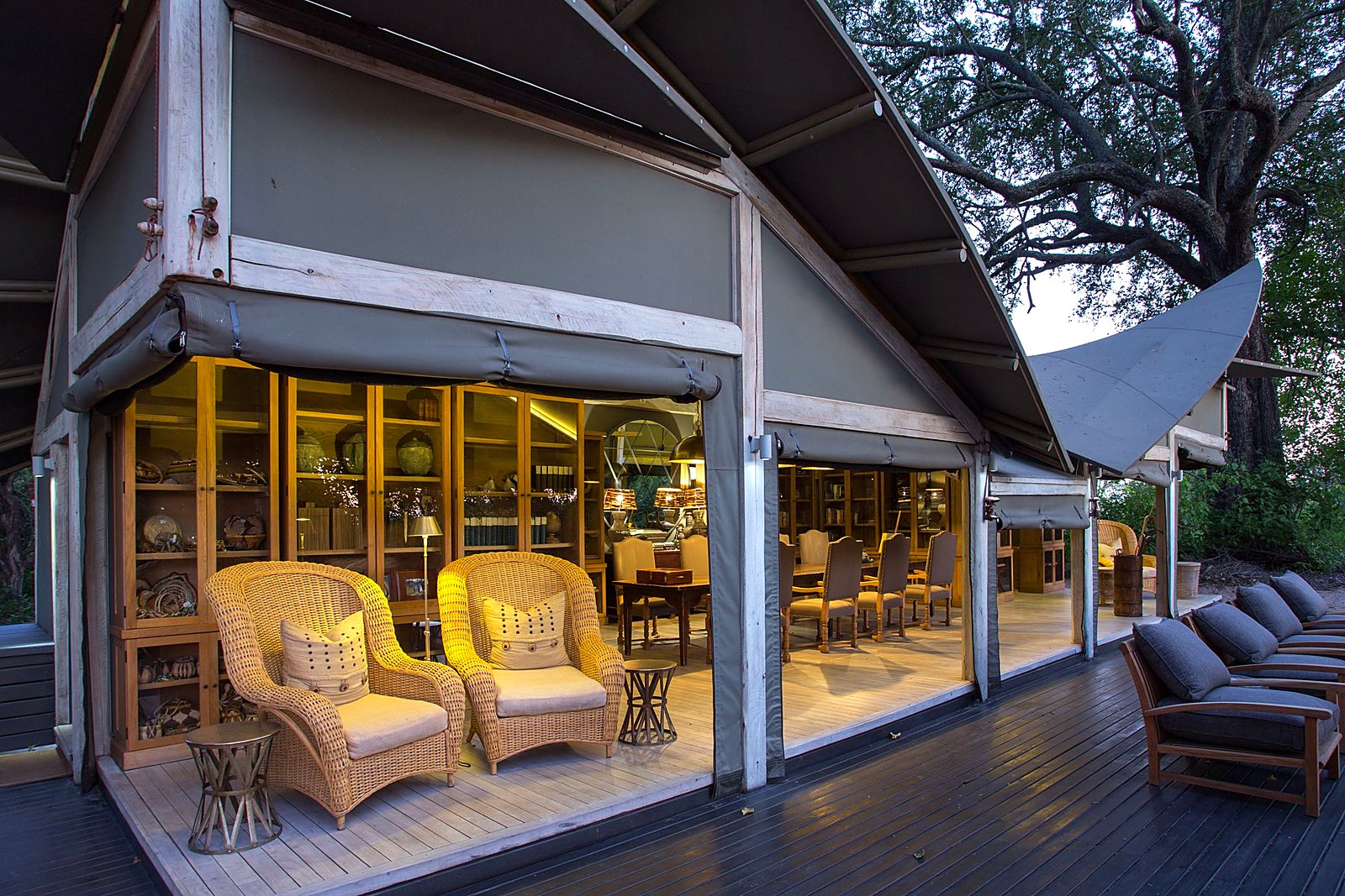 Abu Camp — suite interior and private deck