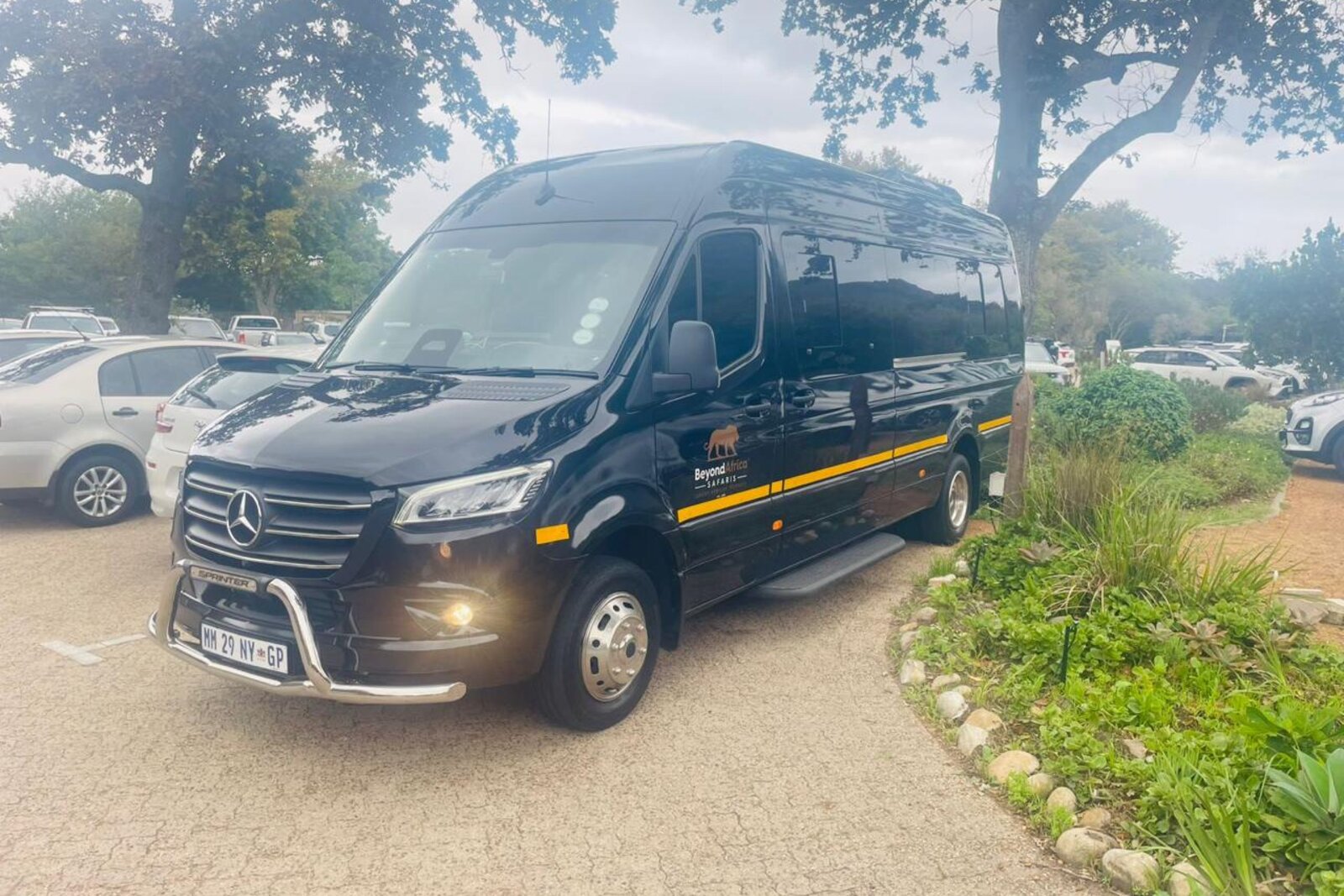 Luxury Mercedes-Benz Sprinter VIP shuttle for premium safari transfers