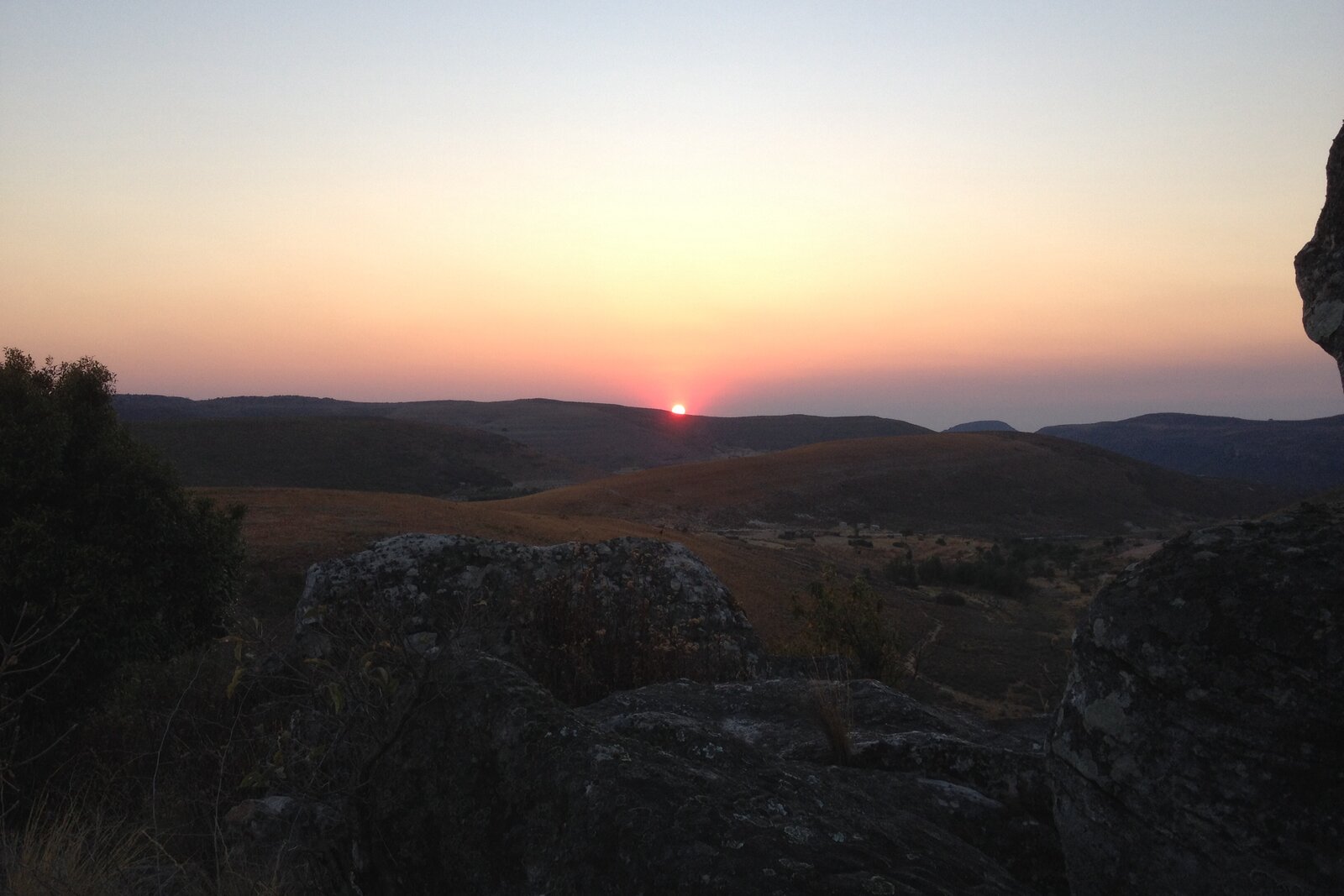 Sunset over the Tundavala Gap escarpment near Lubango, Angola