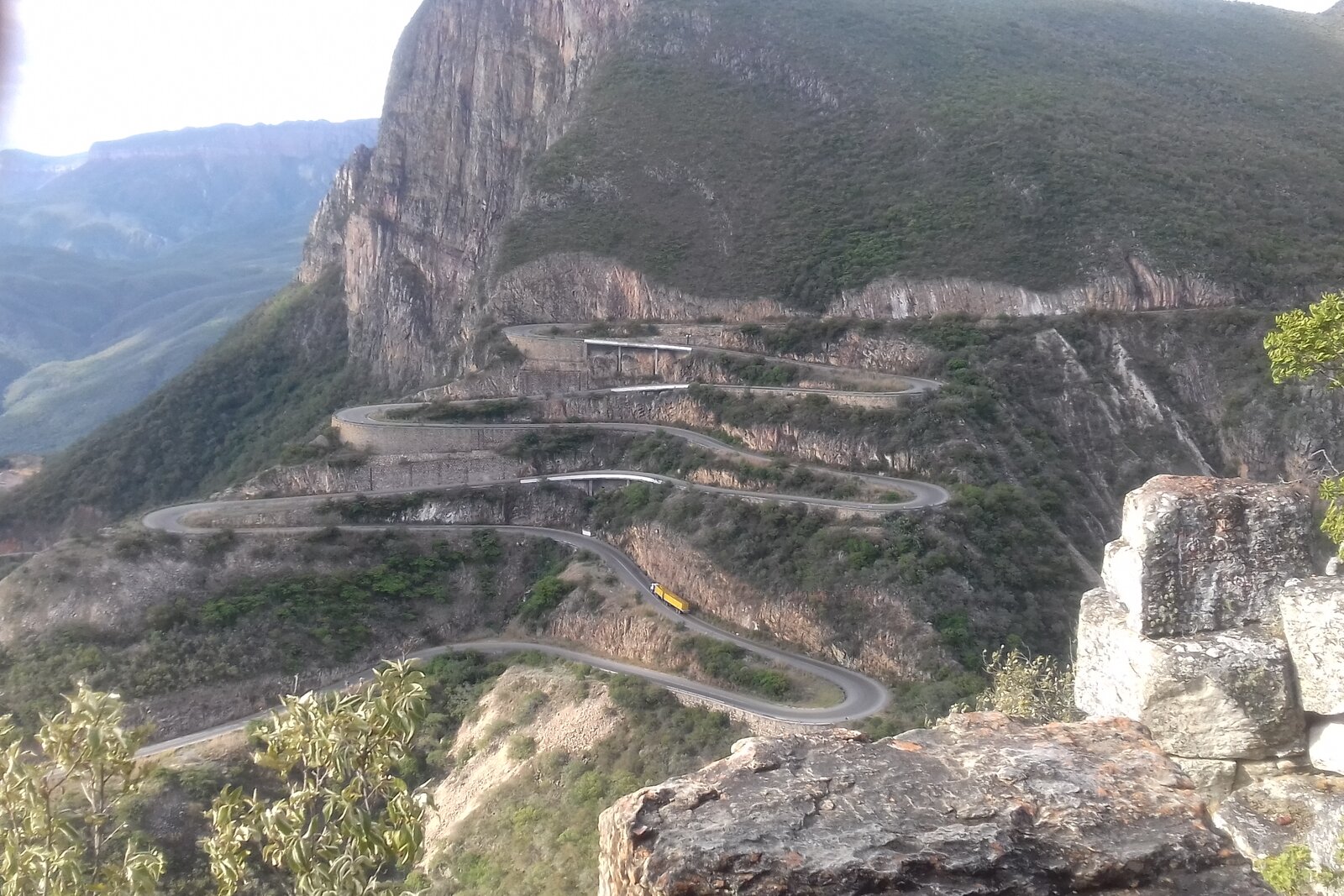 The winding hairpin bends of the Serra da Leba pass near Lubango, Angola