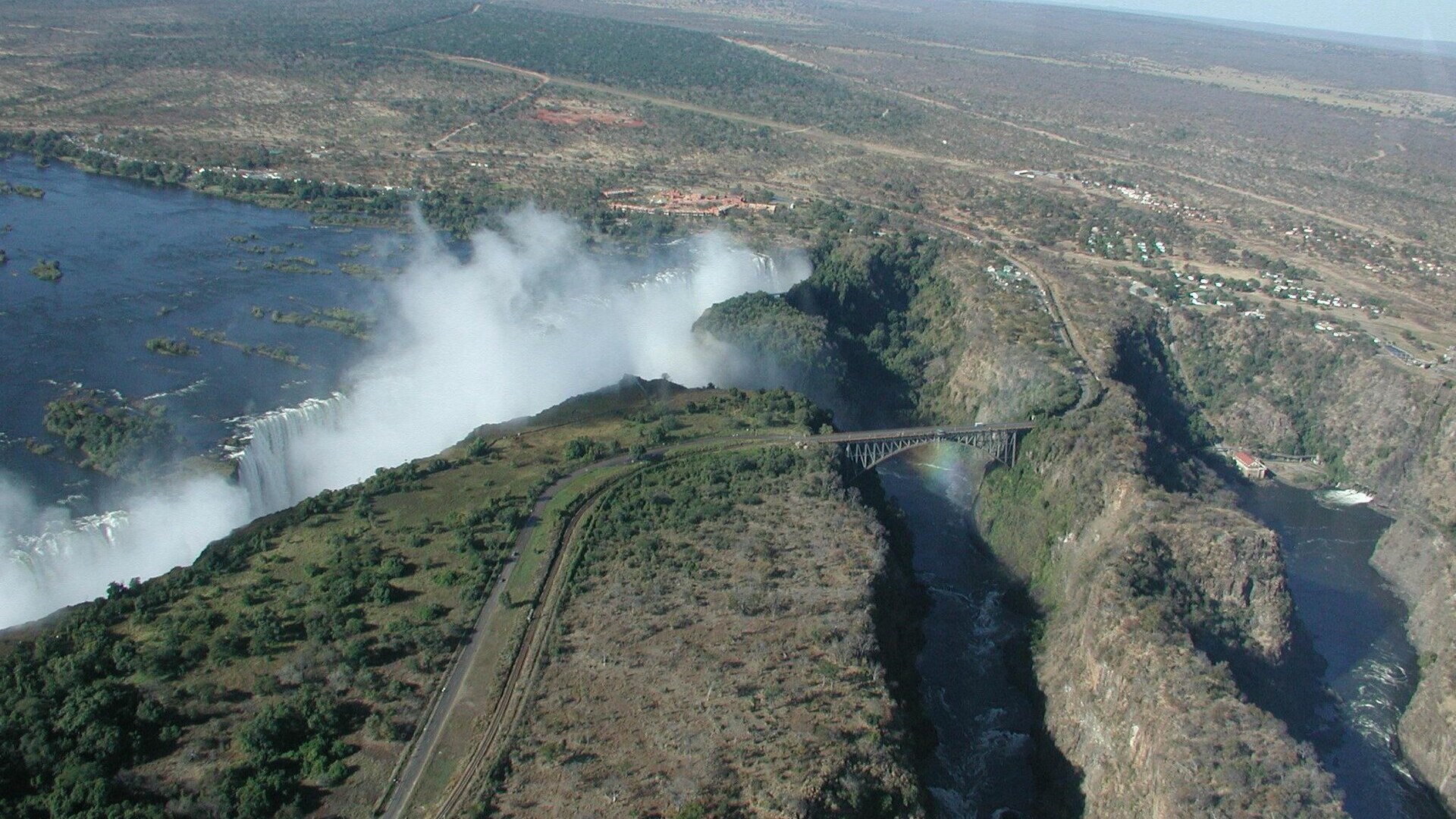 Helicopter flight over the Batoka Gorge at Victoria Falls