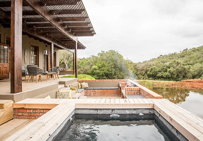 Botlierskop Bush Villa private pool with reserve views