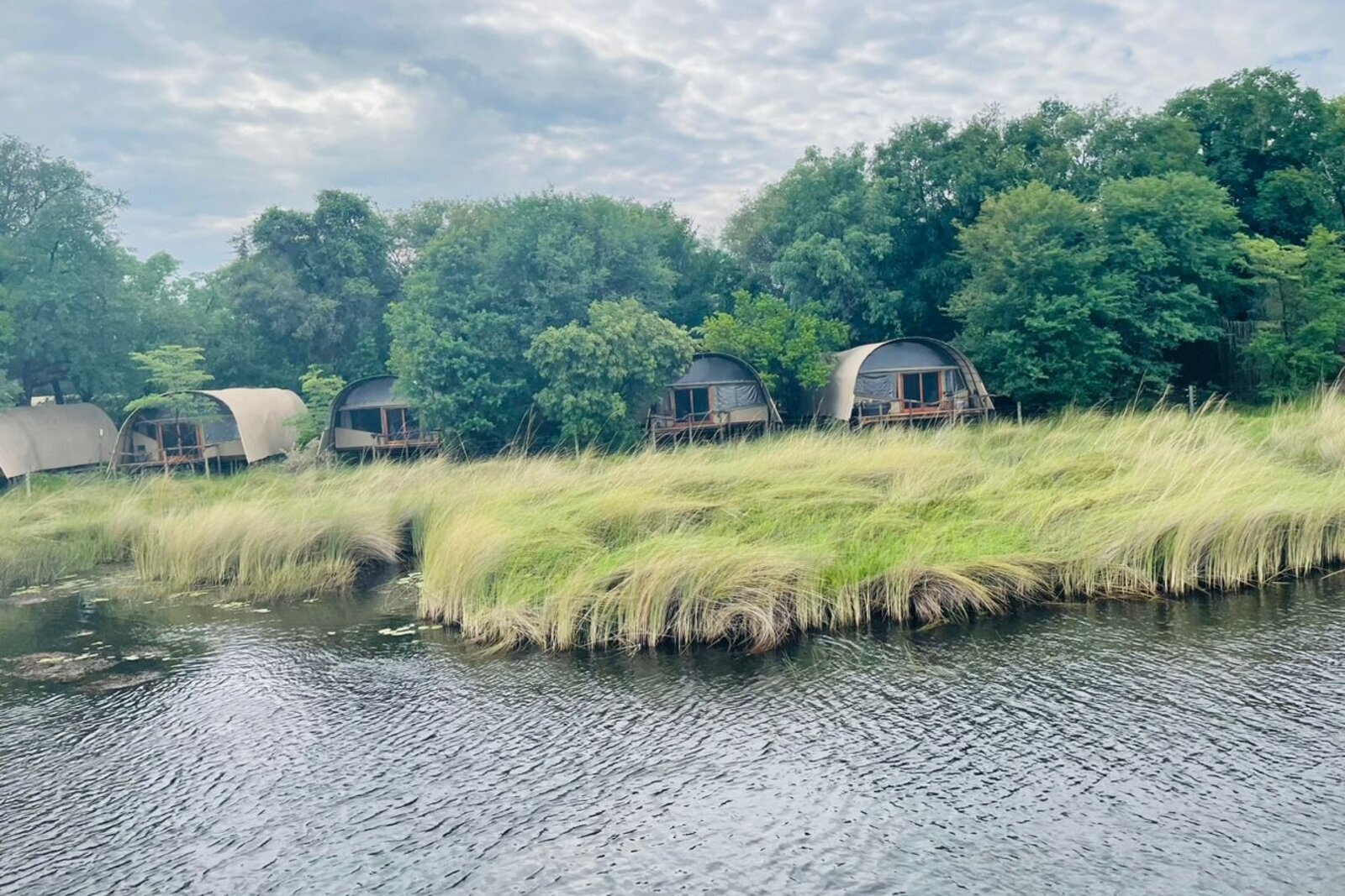 A comfortable tented camp in the bush on a budget safari in Africa