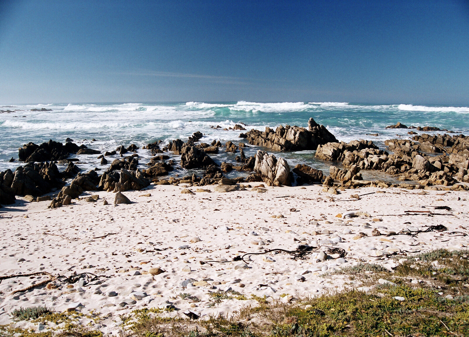 White shell beaches and quartzite rock in Agulhas National Park