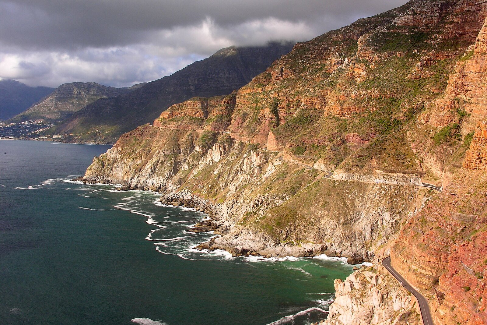 The cliff-edge coastal road of Chapman's Peak Drive above the Atlantic