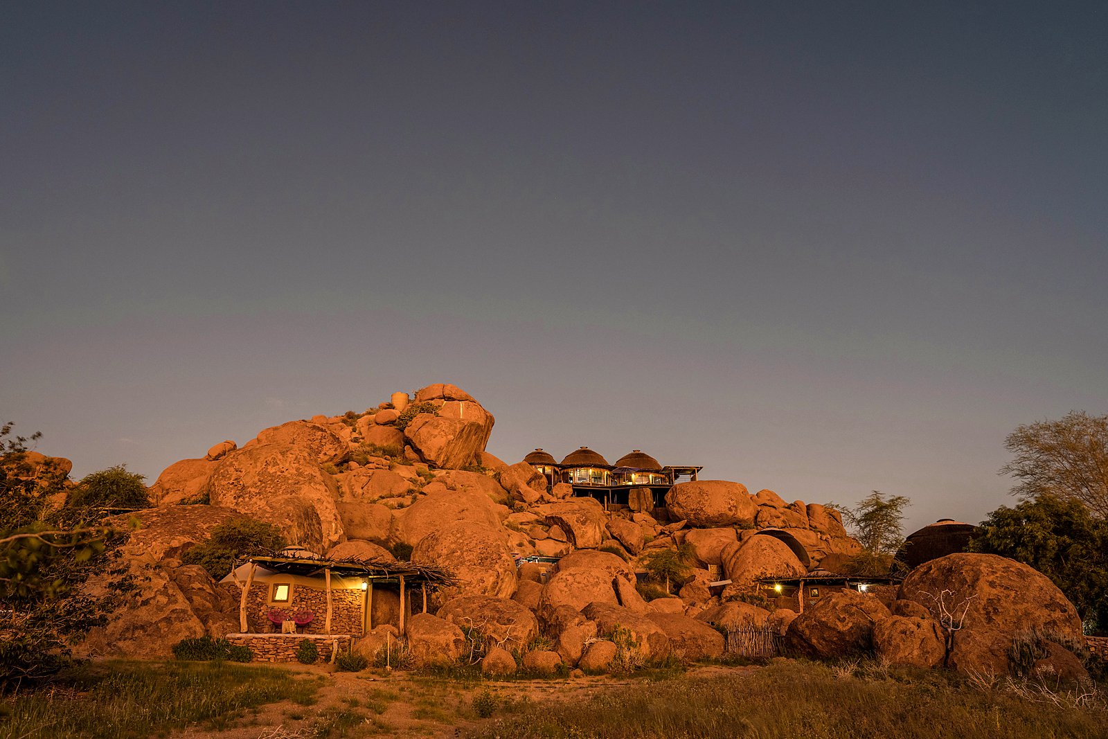 Ancient rock engravings at Twyfelfontein, a UNESCO World Heritage Site in Damaraland, Namibia