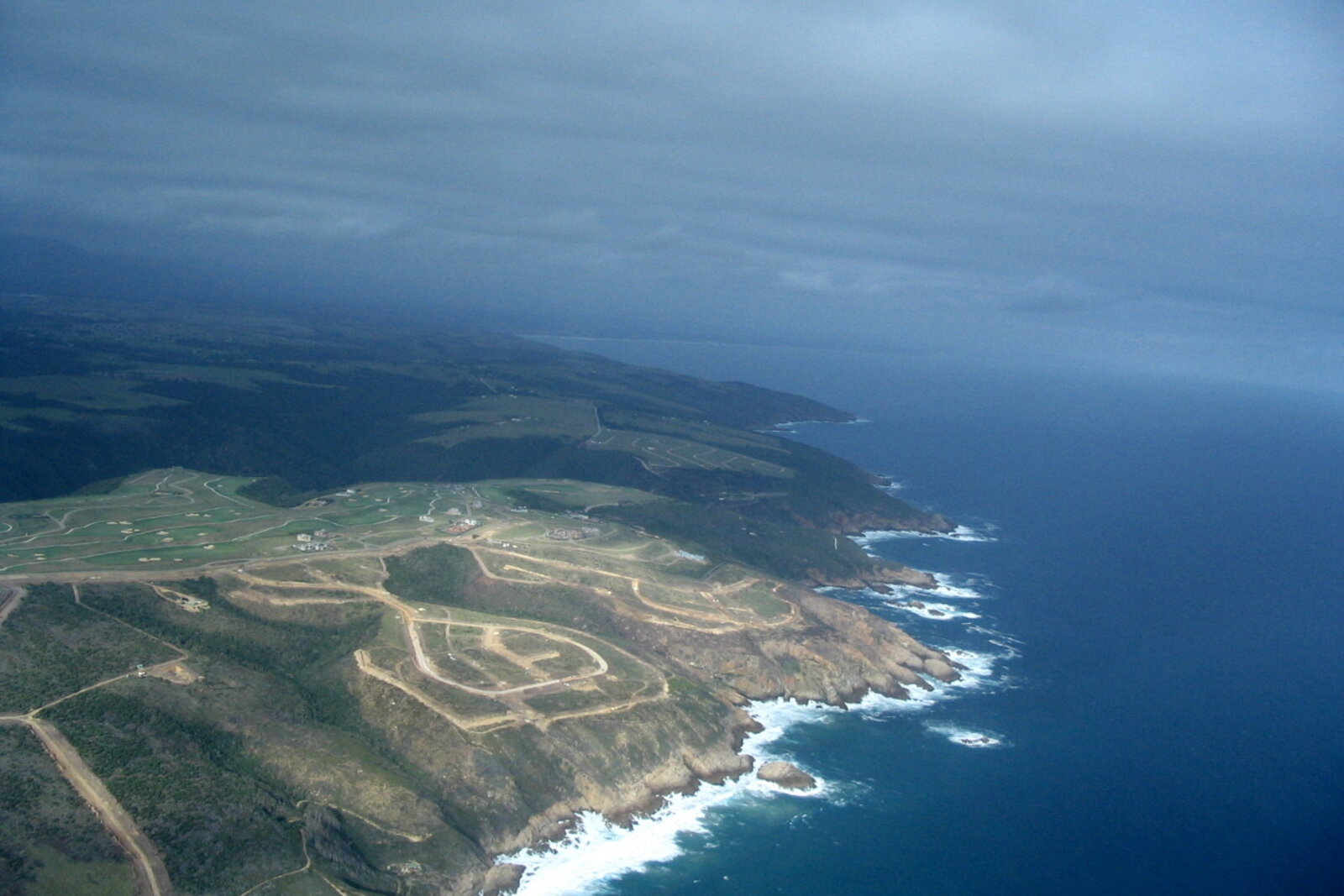 Aerial view of the dramatic Garden Route coast