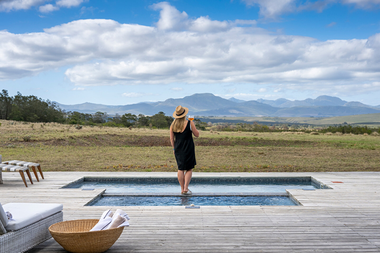Ulubisi House private deck with plunge pool overlooking fynbos wilderness at Gondwana