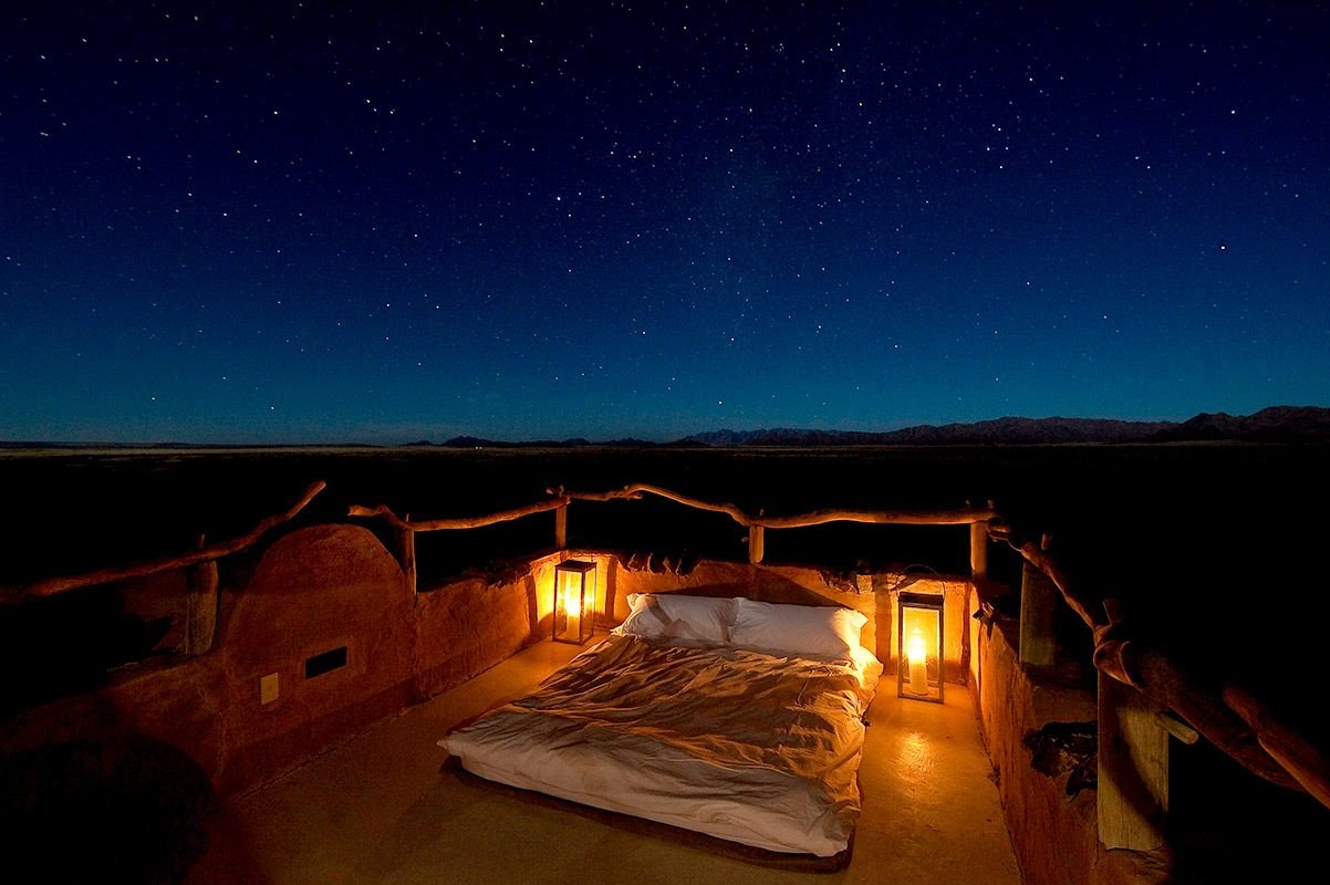 A star-bed sleep-out under the Namibian night sky