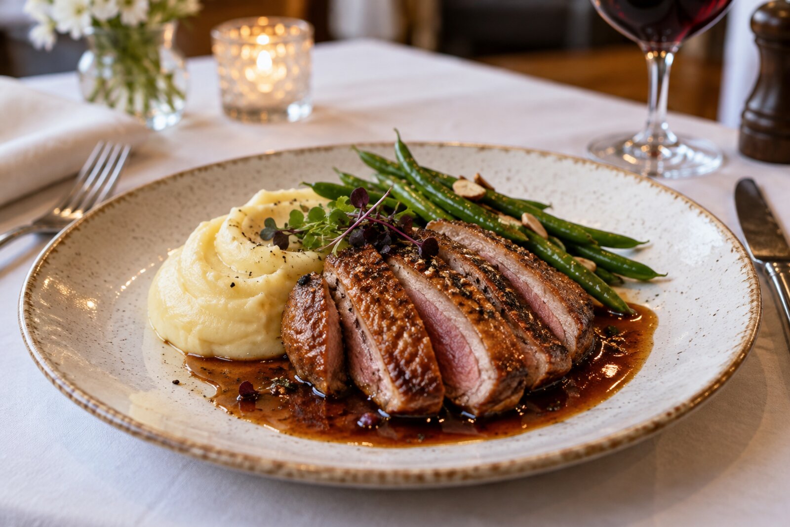 A plated French bistro dish at Le Bistrot de JAN in the InterContinental Table Bay, Cape Town