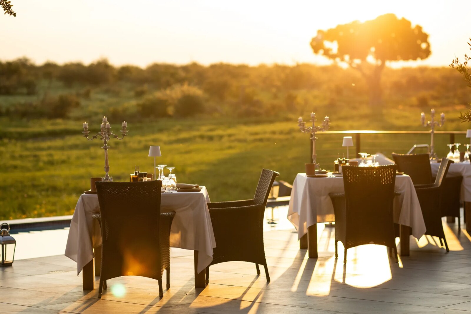Jamala Madikwe candlelit boma sunset dining