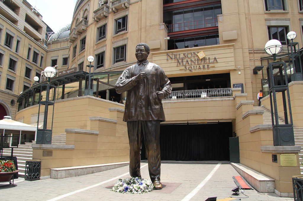 Nelson Mandela statue at Mandela Square, Sandton