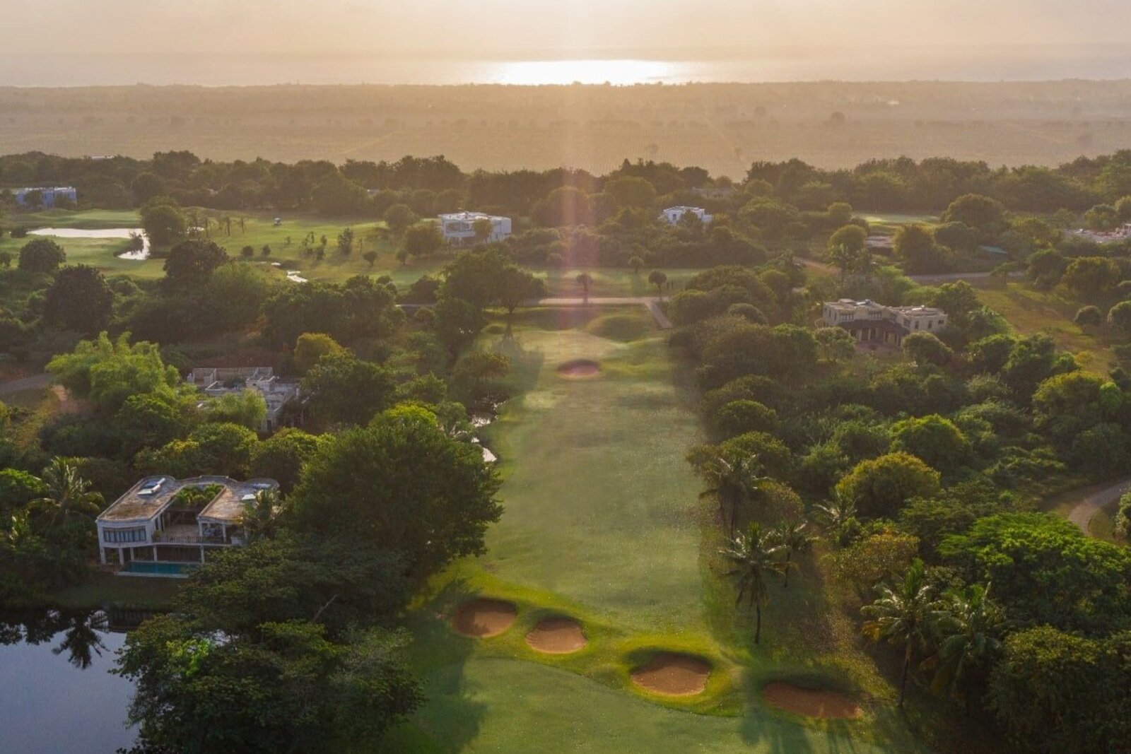 Sunrise light across the fairways of the Baobab Course at Vipingo Ridge