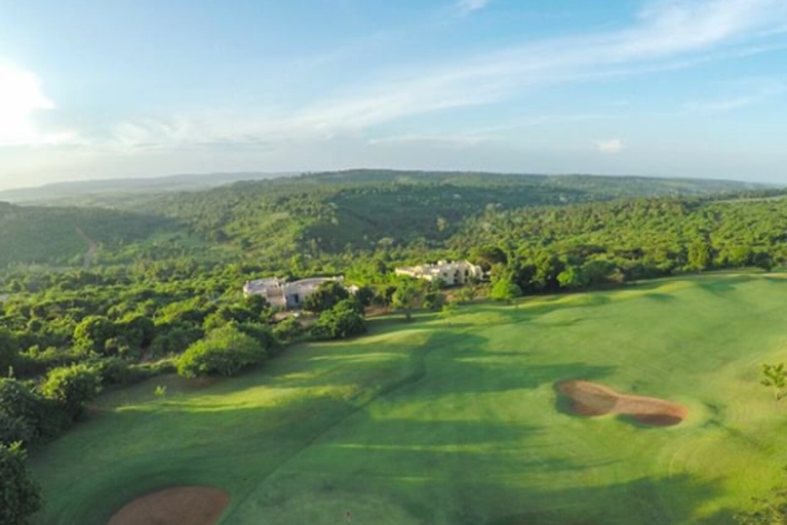 Aerial view of the Vipingo Ridge estate and golf course near Mombasa