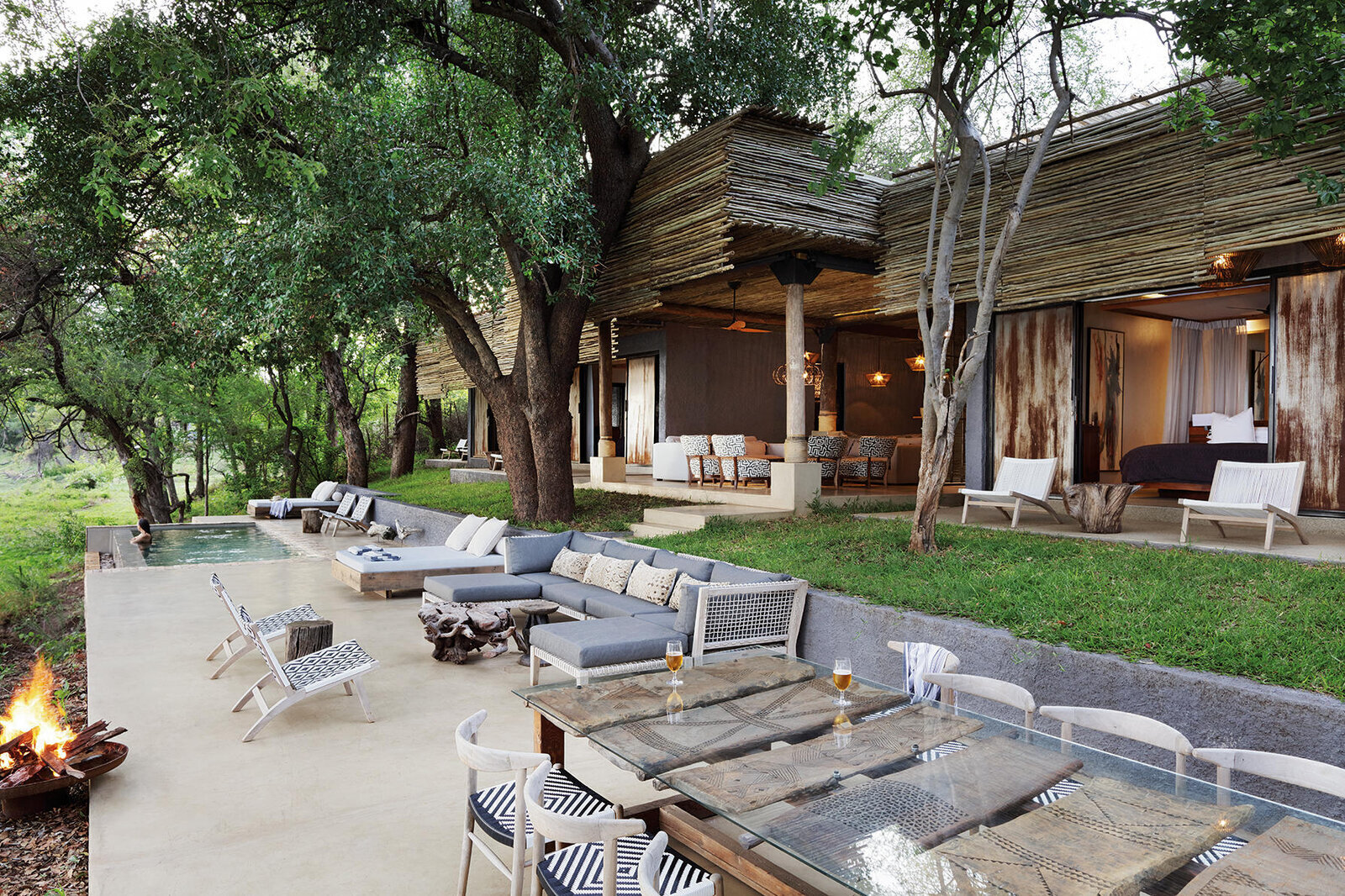 Matetsi River Lodge deck above the Zambezi
