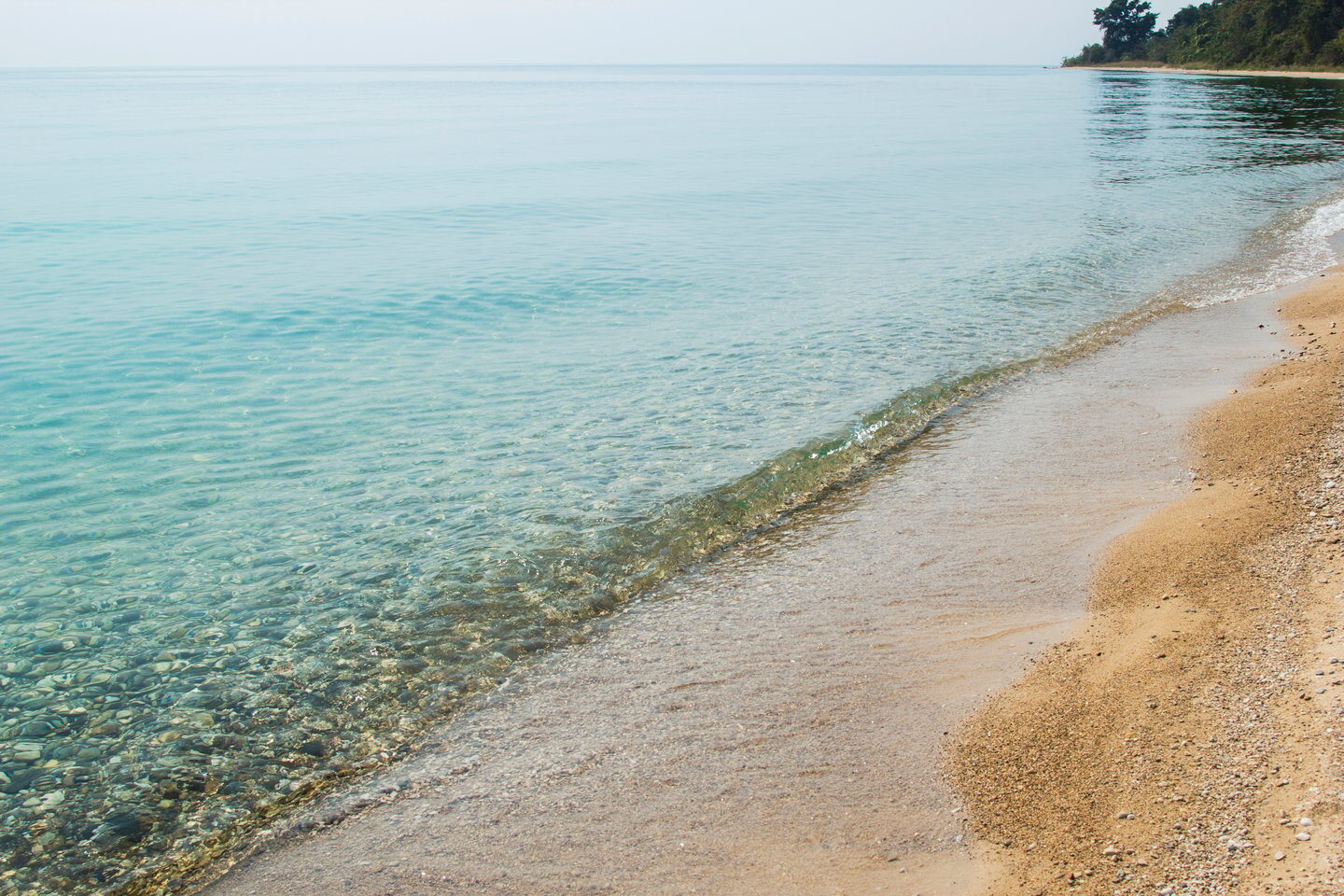 Lake Tanganyika beach below the Mahale Mountains